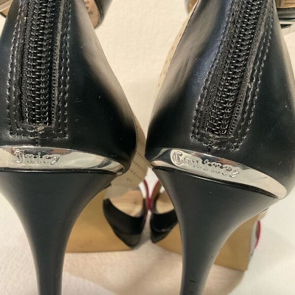 Juicy Couture Sex in the City Heels pink, nude & black Womens size 8 Sandals - Picture 5 of 11